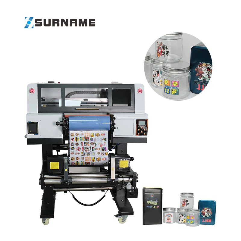 Zhou Surname Factory sell A3 Sticker 30cm AB Film UV DTF Printer for Phone Case Pen Cup Automatic Laminating