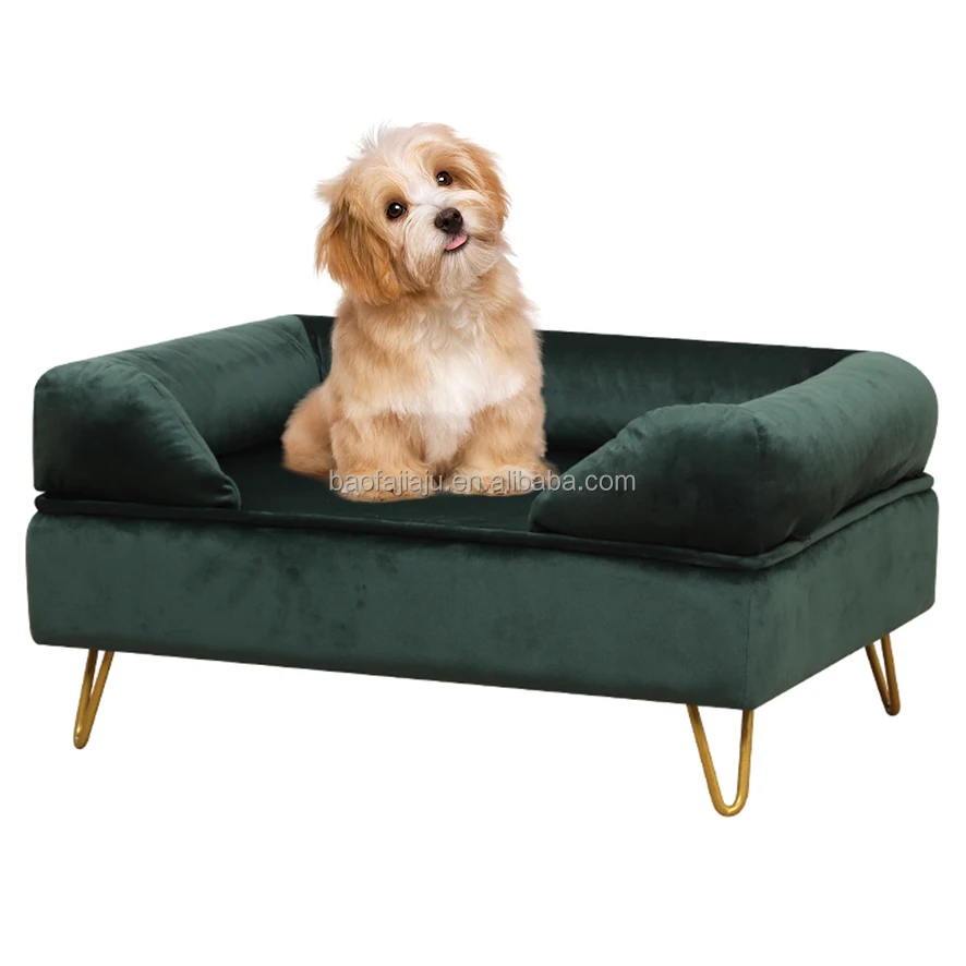 Metal Dog Sofa Legs Fashion New Design Pet Bed Detachable Dog Pad Flannel Anti-static Kennel Feel Comfortable Pet Furniture