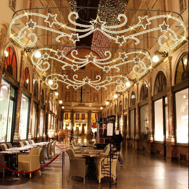 EVERMORE горячая Распродажа Рождественская уличная Крестовая декорация Рождественская Снежинка 3d мотив свет