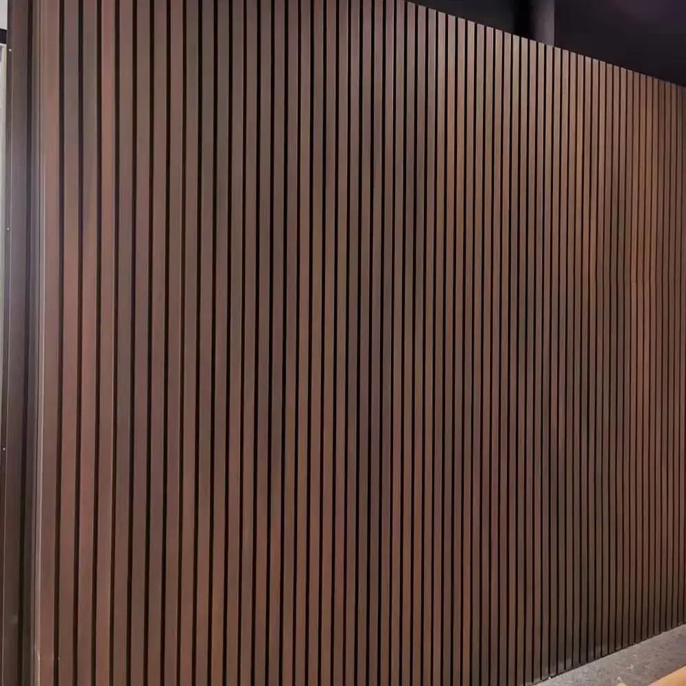 High quality waterproof Outdoor 3d Brown Wood Grainwpc wpc exterior wall panel