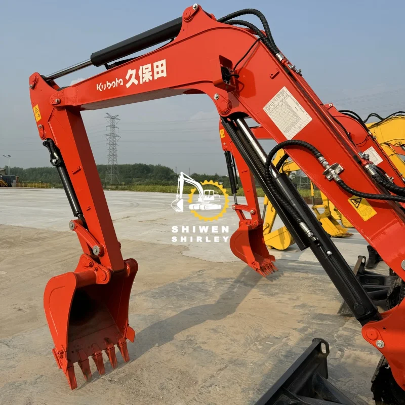 Мини-экскаватор используется землеройный экскаватор kubota u55 u55-4 u20 u35 оригинальный 6-тонный по низкой цене