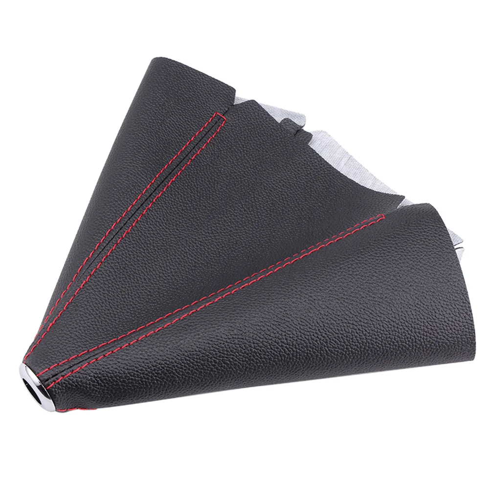 JDM Universal Black PVC Grain Shifter Knob Boot Cover Stitching Blue Red Black For Manual Automatic Gear Shift Collars