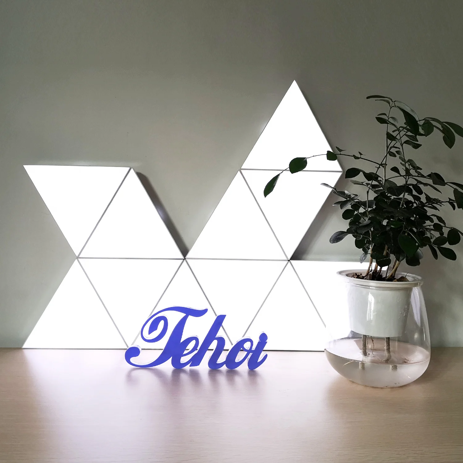 dropshipping products 2023 decorative night lights led mini quantum wall led light panel with remote control set of 3 home decor