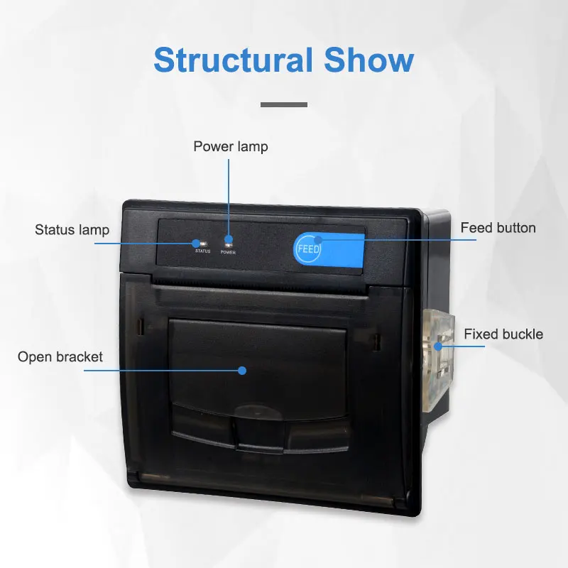 Mini 80mm Embedded Panel Thermal Panel Printer for Embedded Panel Applications