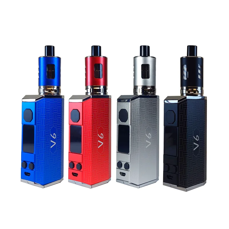 Wholesale Box Mod kits V6 electronic cigarette Refillable 3.2ml Huge Vapor 100w vape