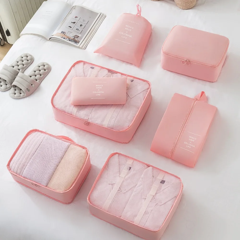 Packing Cubes for Suitcase Bulk Mesh Organizer Set for Hiking Camping Backpacking Clothes Accessories Travel Luggage Bags