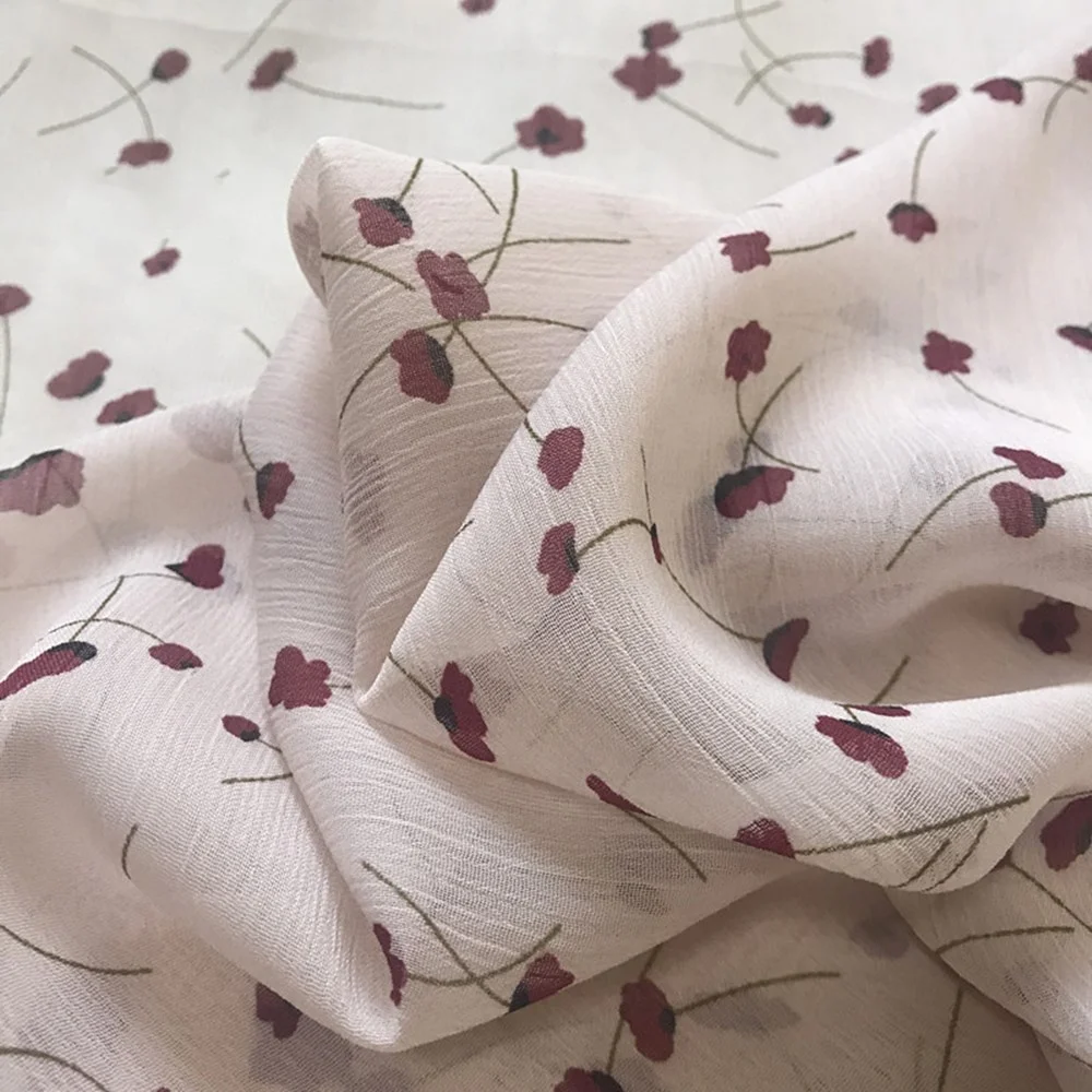 Хит продаж новейший стиль крикель Цифровая печатная шифоновая мох шифоновая ткань креп 75d шифоновая ткань для одежды