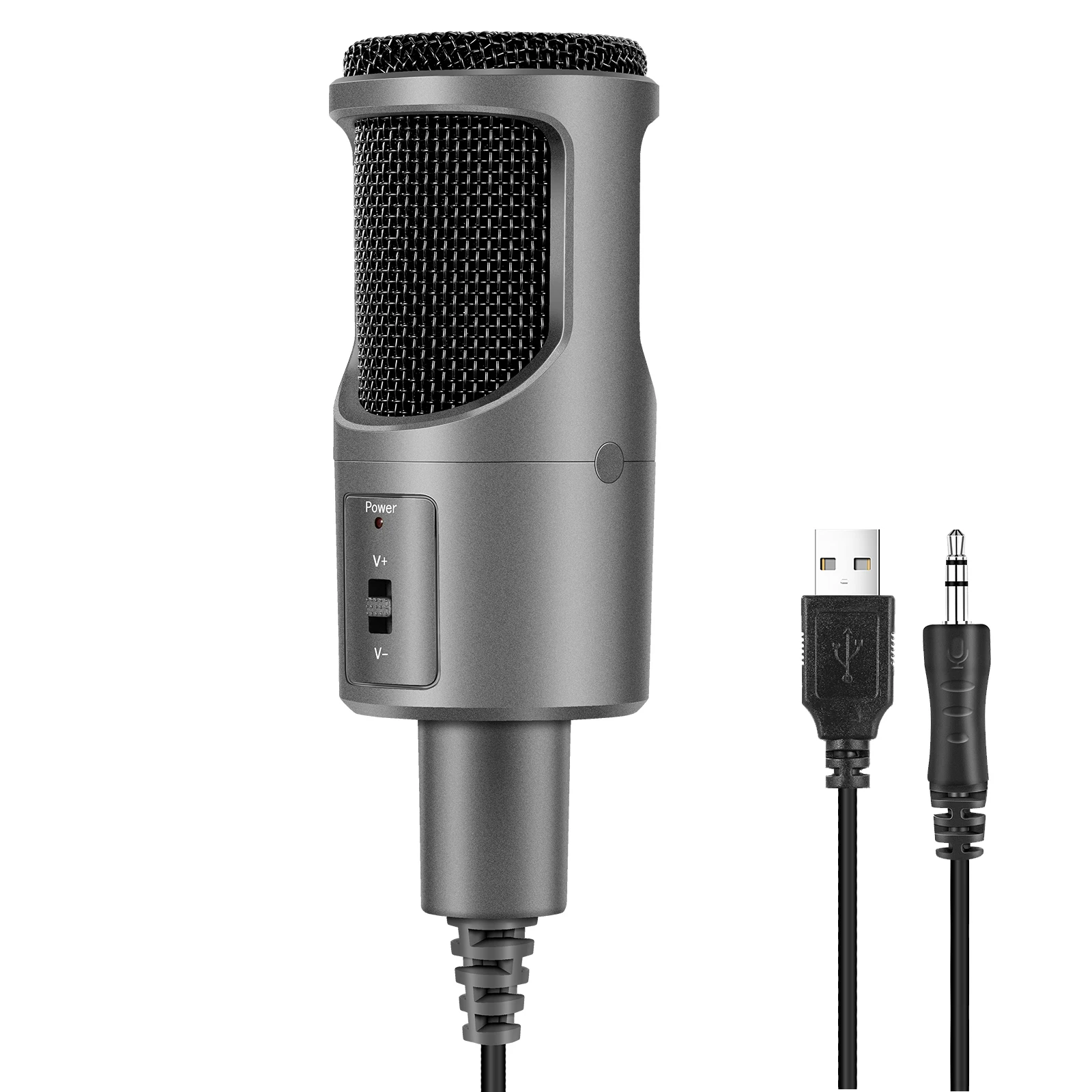 
 Конденсаторный микрофон со штативом для записи караоке компьютерный микрофон для прямой трансляции оптовая продажа с завода  