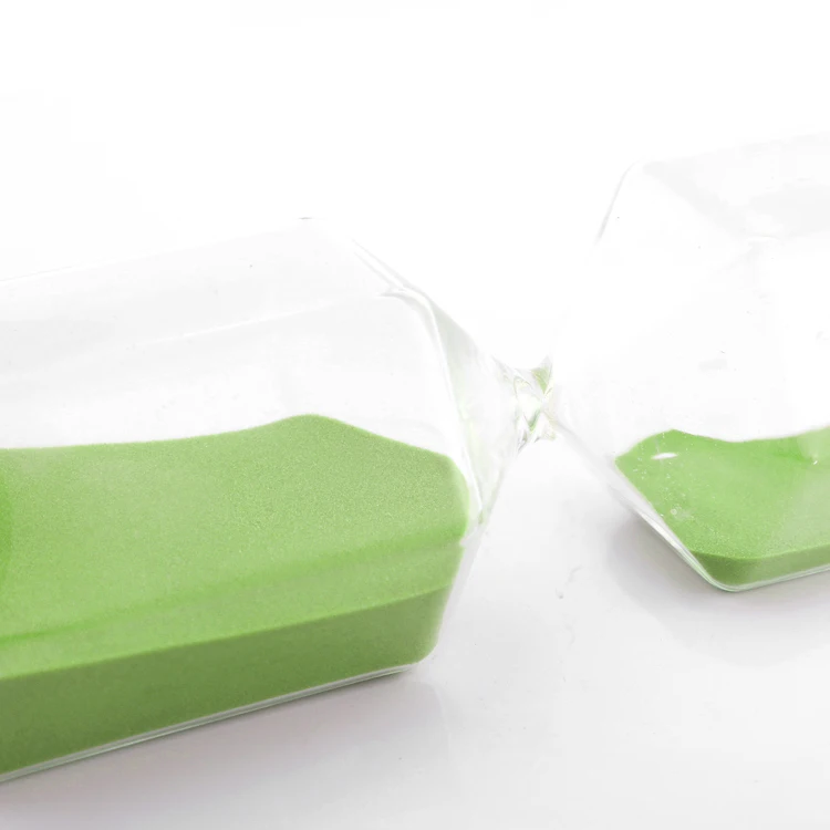 green 5.1 Inch White Sand Clock.Large Sand Watch 2 Min. Colorful Hour Glass Sandglass for Kids