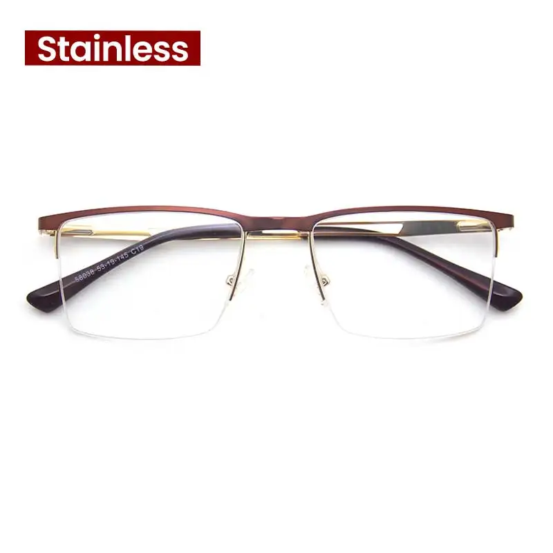 Spectacles Ultra Light Finished square Metal Vintage Myopia Glasses New Classic Nearsighted Eyeglasses