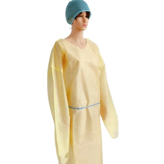 Wholesale Disposable Examination Hospital Laminated Polypropylene Isolation Gowns