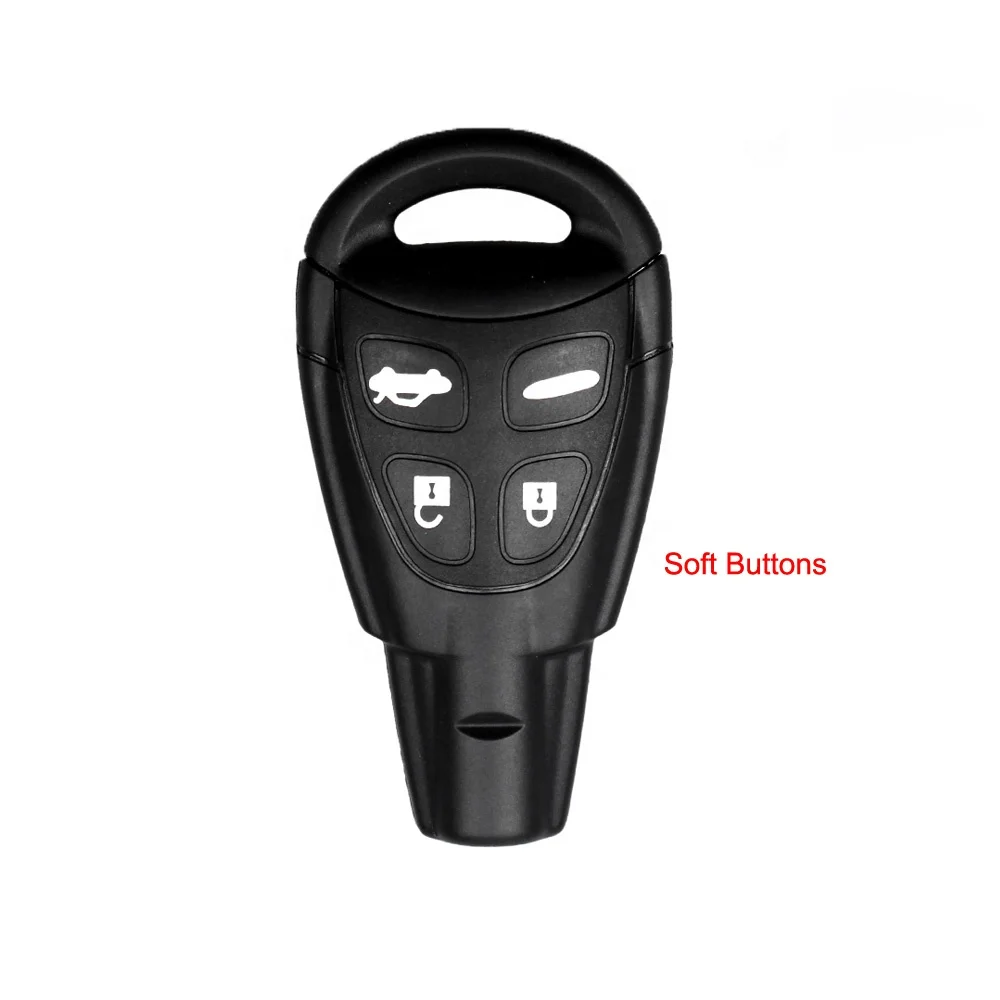 Factory Wholesale 4 Soft Buttons Keyless Entry Smart Key Shell For SAAB 9-3 9-5 Car Remote Key