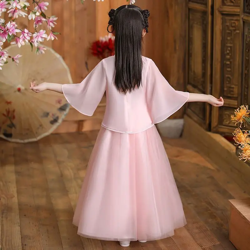 Kid Girl Hanfu Tradicional Mujer Custom Chinese Ancient Style Oem Kid Girl Hanfu For Dress