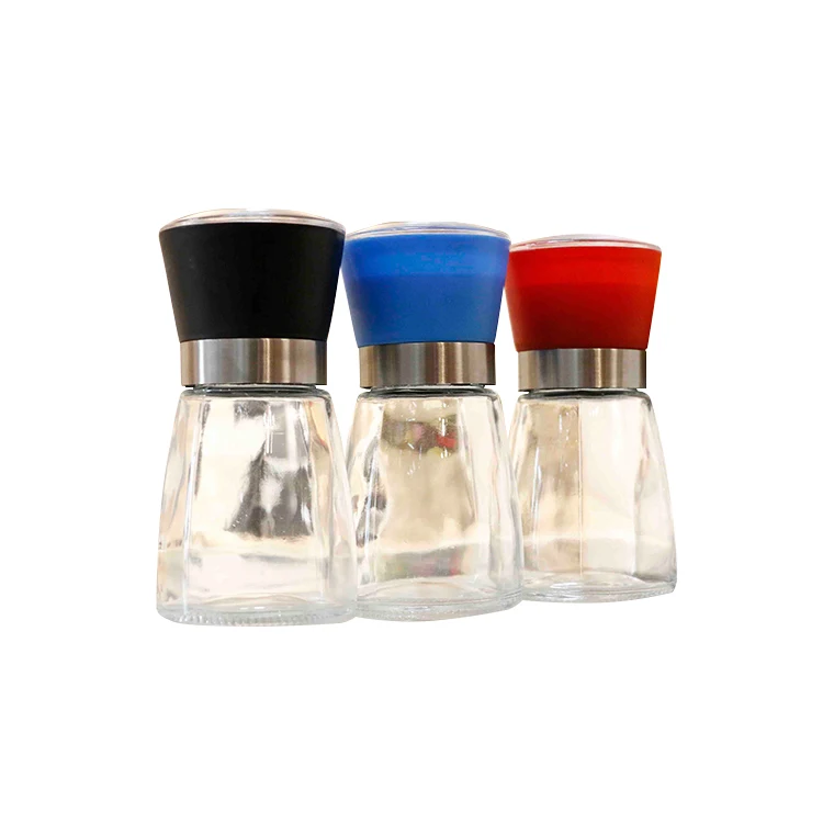 High quality salt pepper grinder set mini spice grinder spice jar glass