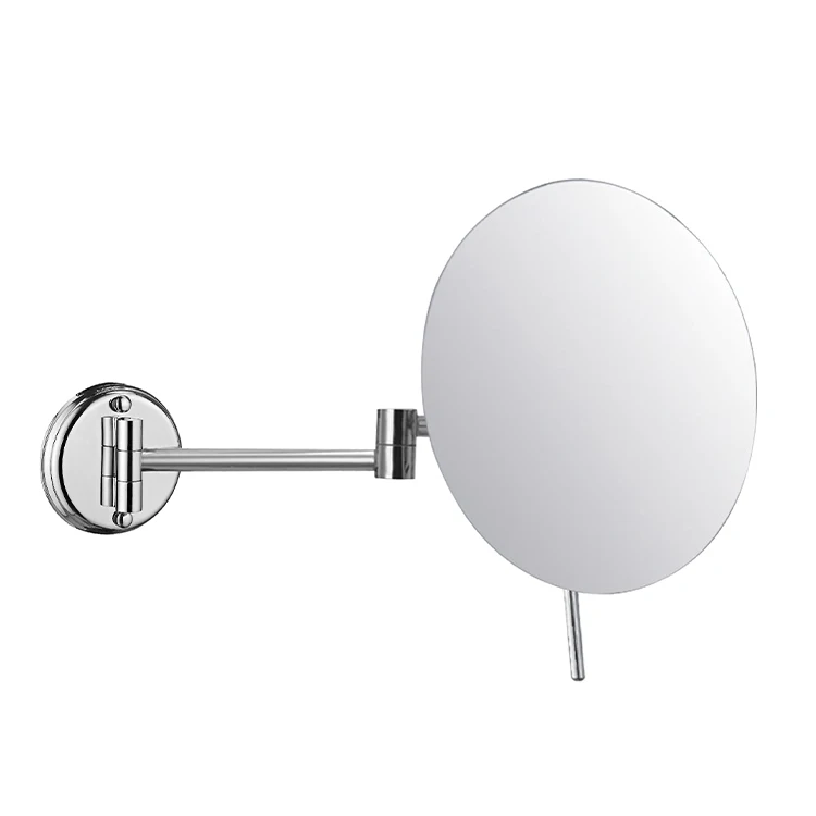 Kaiiy Makeup Mirror Single Sided Wall Mounted Double Bares Round Bathroom Cosmetic Mirror