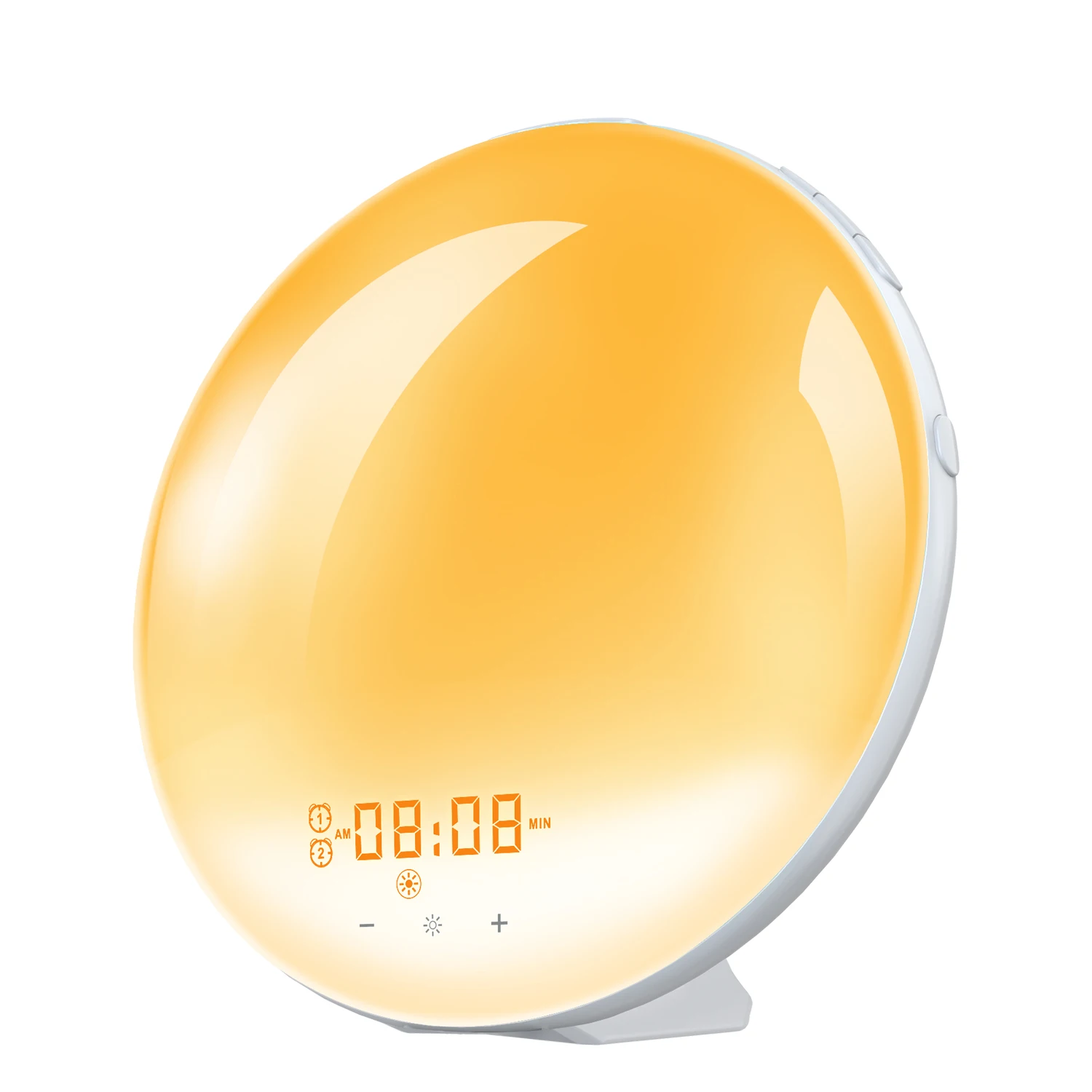 Dual Alarm Snooze Sunrise Dimmable RGB Digital Led Novelty Clock Daylight Child Baby Bedroom Wake Up Light