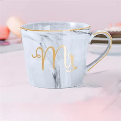 Fashionable Nordic style mugs Marbled ceramic cup Inexpensive reusable home office coffee tea ceramic cup