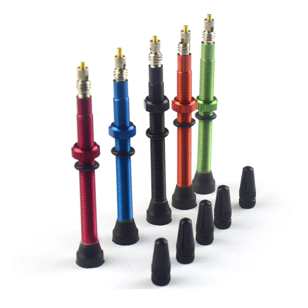 60mm Colorful Aluminum Presta Valve Bicycle Bike Tubeless Tire Valve Stem