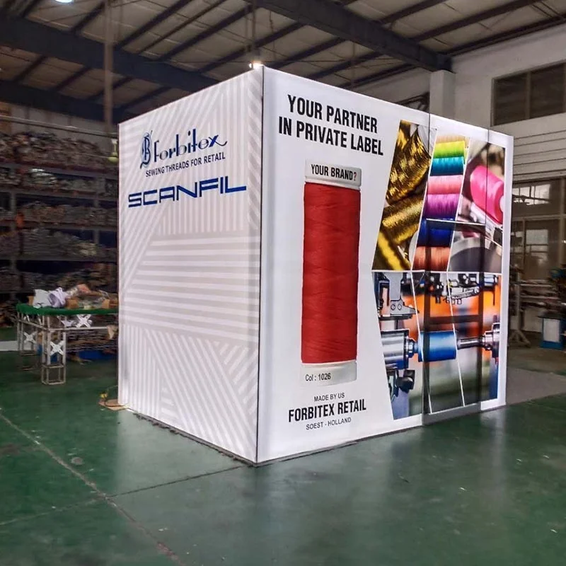 Self Build SEG Exhibition Backlit Tower Display Stands 20x20 Modular Exhibition Display System