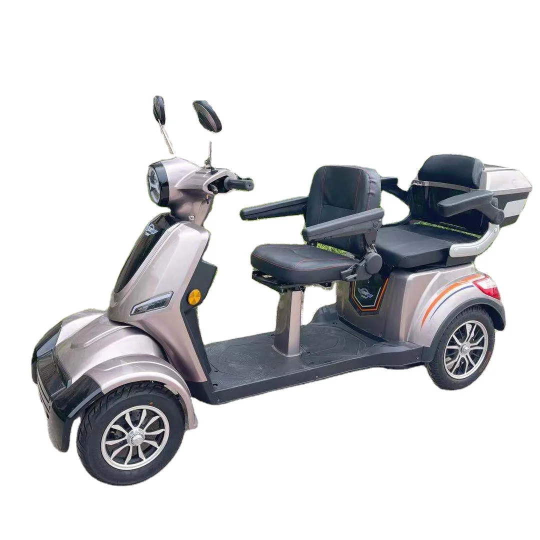 Double seat 500W 28km/h 60V battery 4 wheel mobility scooters electric