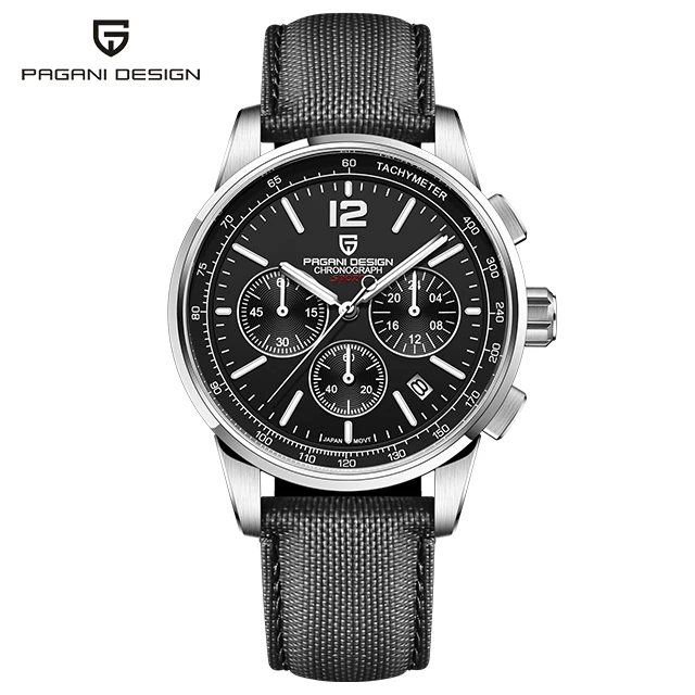 Pagani Design YS008  Quartz Movement Chronograph Date Week Dial New Model Luxury Men Watch Hardlex Japan Miyota Wristwatches