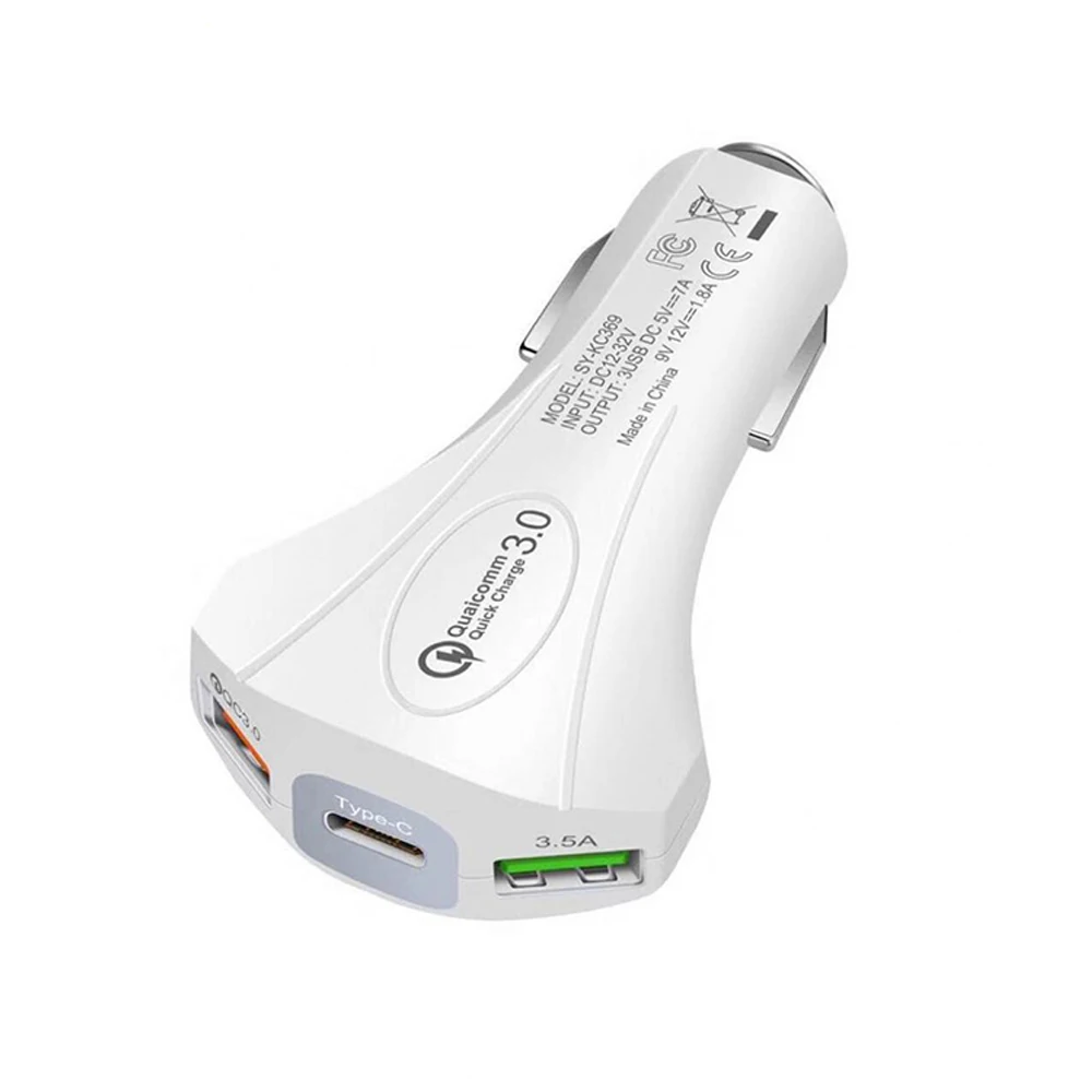 
SIPU car adapter 5A PD 3.0 USB TYPE C car charger metal charger QC 3.0 fast car charger 