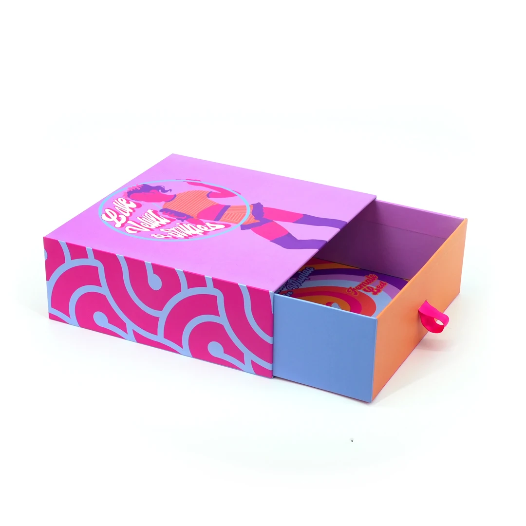 Custom White Paper Packaging Drawer Box Package with Logo Printing and Packaging accessories