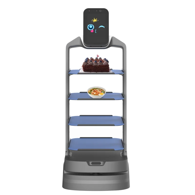 Robot Server for Hotel Restaurant Dish Recycle Service Restaurant Trolley Food Delivery Robot Food Delivery Service Robot