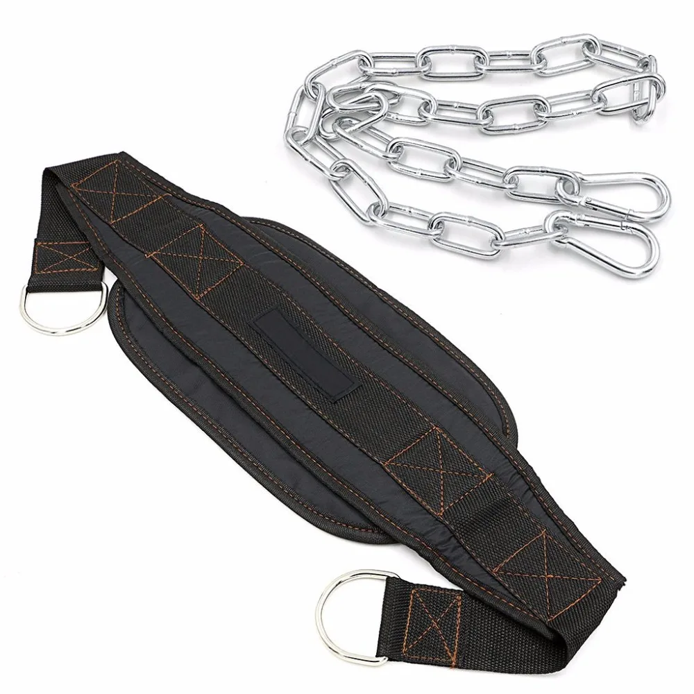 
Home Gym Equipment Pull Up Belt For Powerlifting Fitness Bodybuilding Strength Training Weight Lifting Belt with Chain 