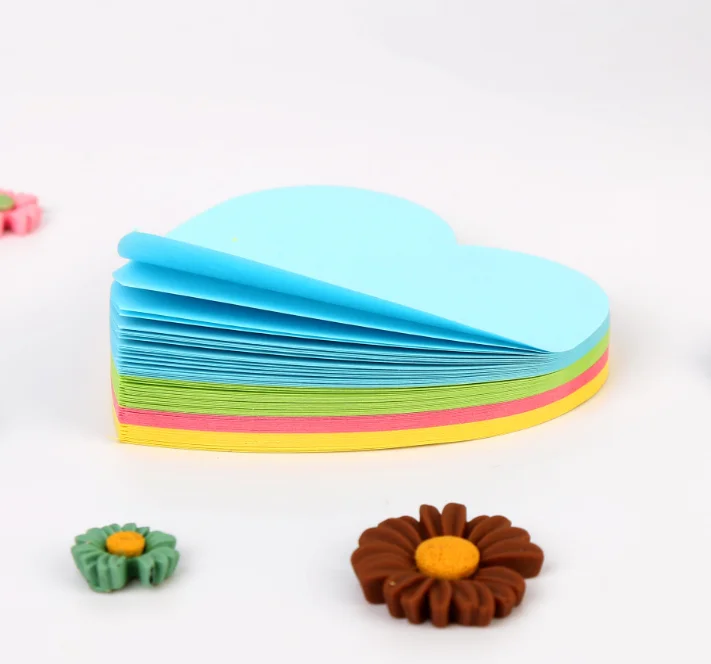 YIHENG Heart Shape Customsticky note fluorescent color ruler square memo pad school supplies index tabs bookmark