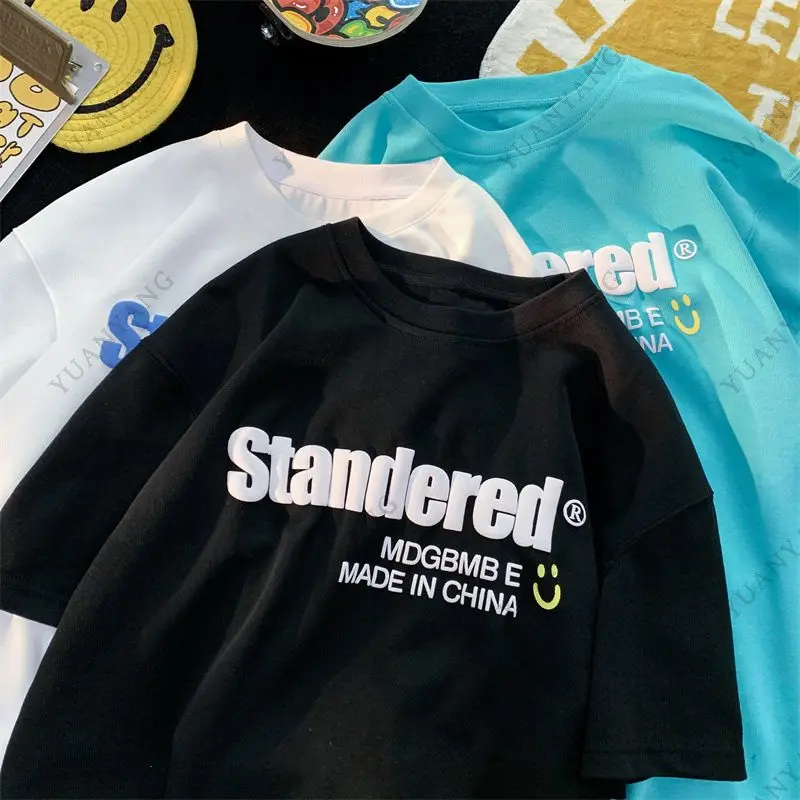 Wholesale Classic Round Neck Custom Logo Plus Size Tee Shirts Plain Oversized Cotton Men Tshirt For 3d Puff Print T-shirts