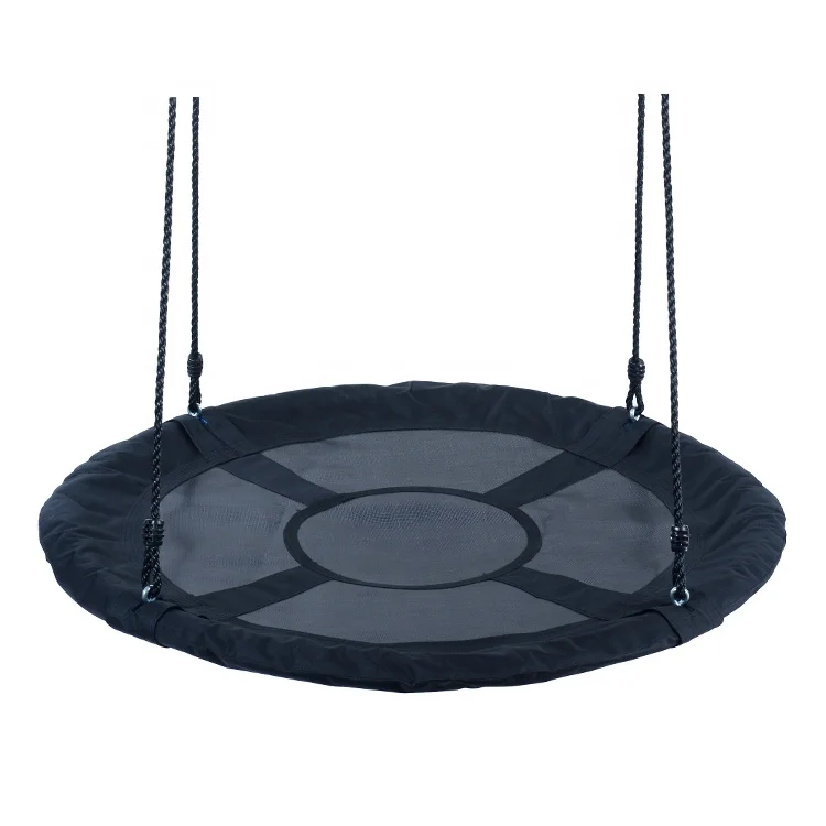 Sturdy 700 Lbs Kids Outdoor Playground Backyard Play Round Disc Swing with Height Adjustable