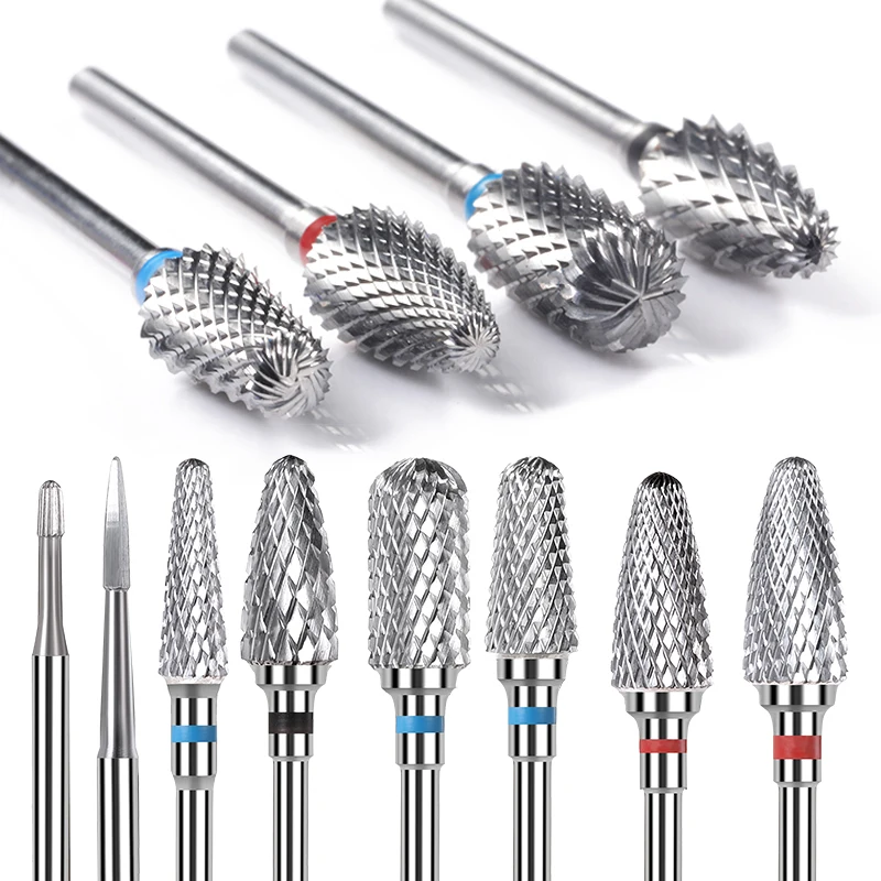 Tungsten Steel Milling Cutter Manicure Nail Drill Bits Pedicure Cuticle Clean Tools for Manicure
