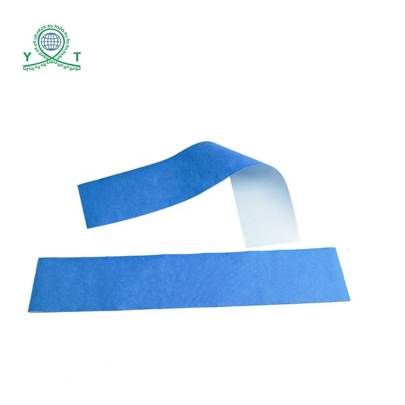 Op-tape SMMS\non-woven Fabric\pe Back Rubber Non Woven Fabric Nonwoven Non-woven Coated with Adhesive Blue Lightweight 10/50CM