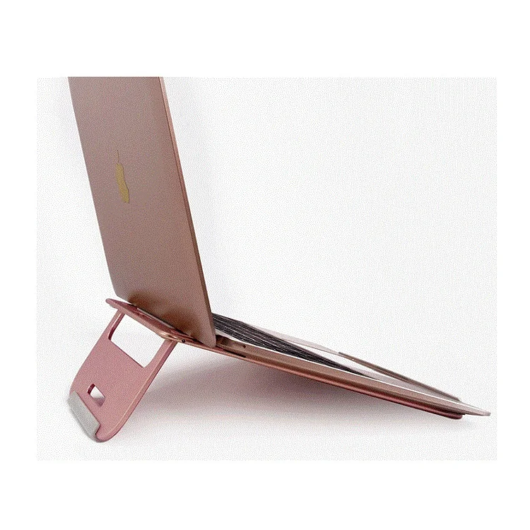 custom fashion anodized silver aluminum alloy notebook portable metal foldable laptop stand