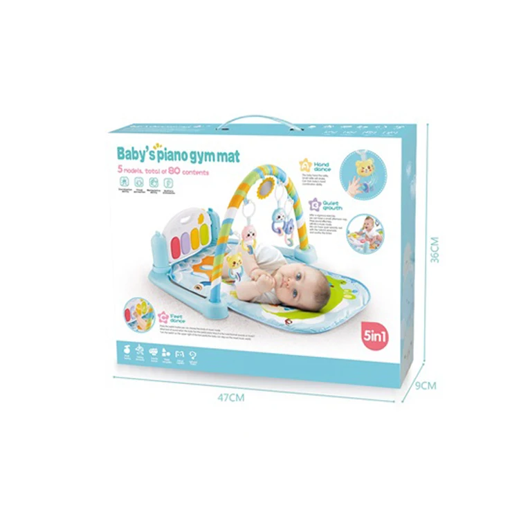 Newborn Sleep Toys  Soft Cotton Kid Floor Activity Gym Musical Piano Keyboard Baby Crawl Play Mat