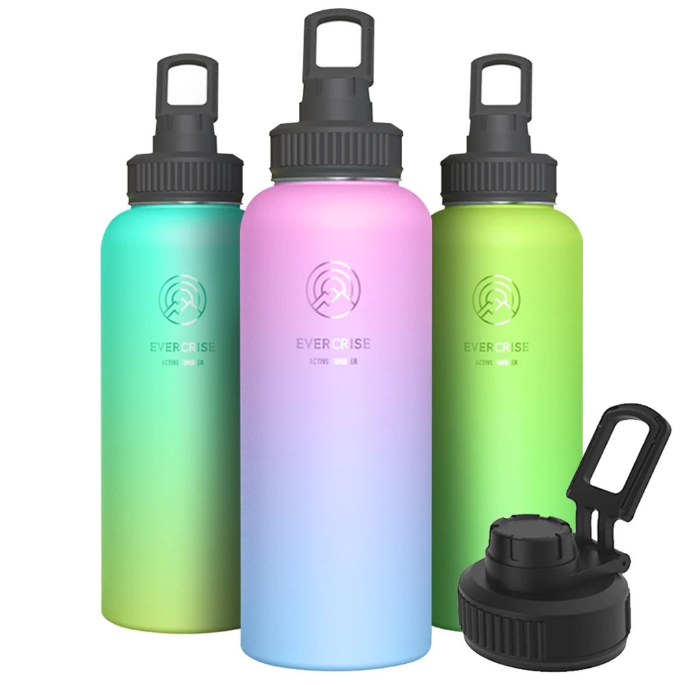
24 oz Flex Wide Mouth Reusable Leakproof Double Wall Vacuum Insulated Stainless Steel sports water bottles 