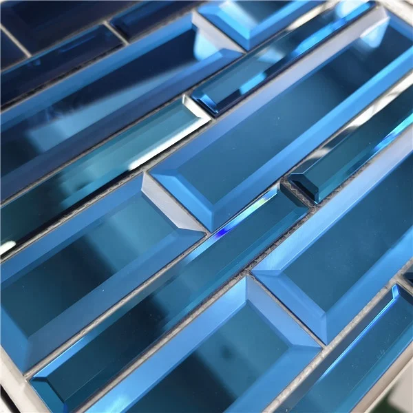 Modern brick antique mirror mosaic tile with bevel quality antique mirror glass brick tile for home