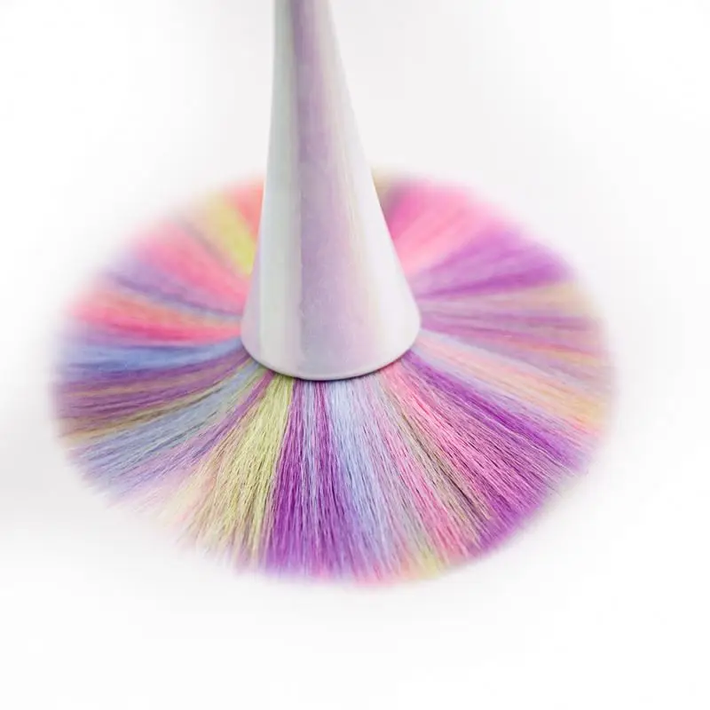 2021 Amazon Hot Sell Single Fluffy Silver and gold Brush Removing Dust Cleaning While Doing Nails Brush