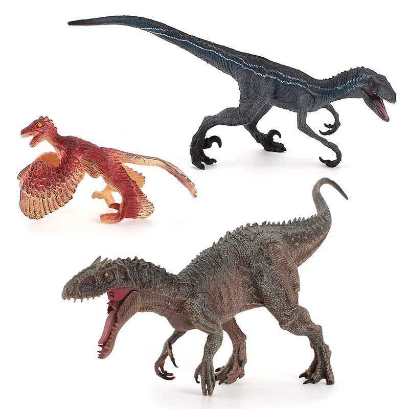 Simulation Jurassic Dinosaur Animal Model Solid Tyrannus Raptor Static Hand Decoration Toy