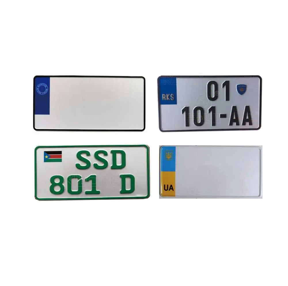 custom metal embossed aluminum car license plate souvenir car license plate