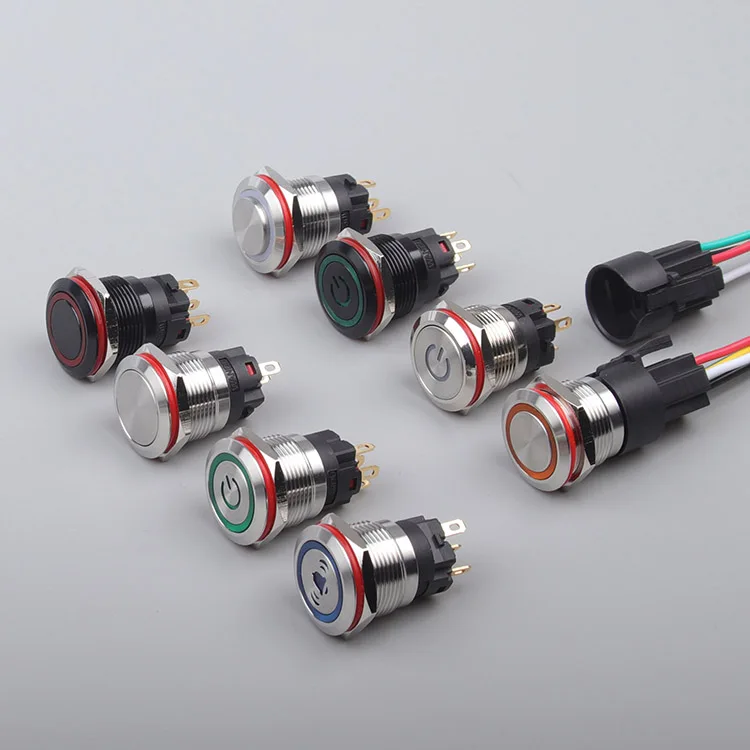 WD19A 19mm 5pin Ring with light Hold button switch