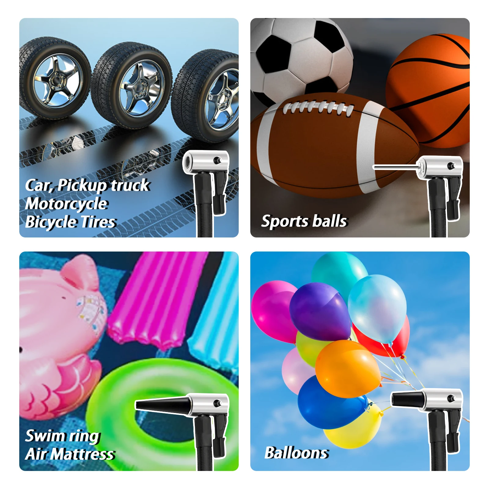 New Portable Cordless Electric Air Pump Multifunctional Car Tire Inflator Automatic Stop Air Pump Car Air Compressor