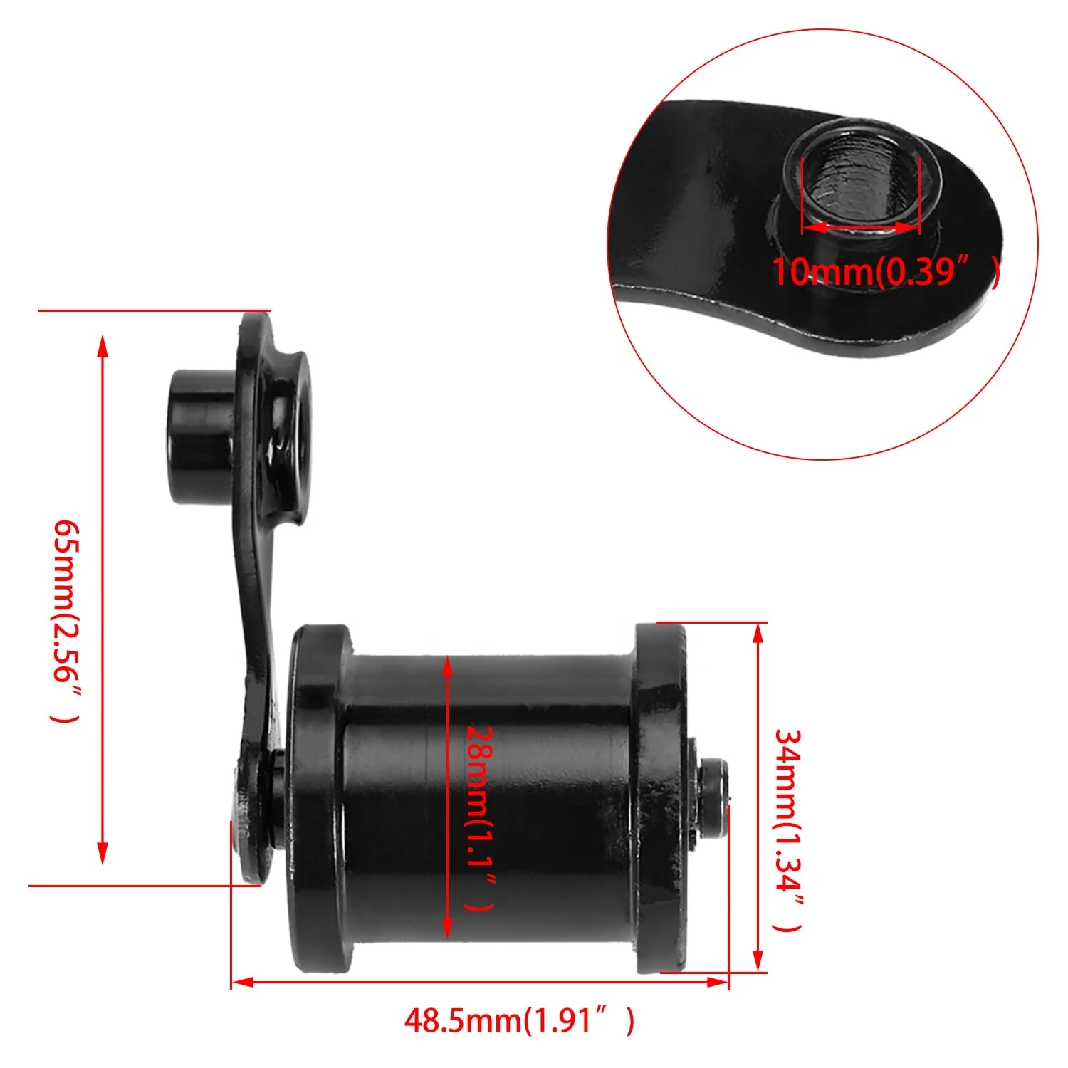 HIAORS Chain Tensioner with 1-3/4' Roller for 196cc 212cc 6.5HP CT200u BT200x CT200u-ex Massimo MB200 Motorsports Mini Bike