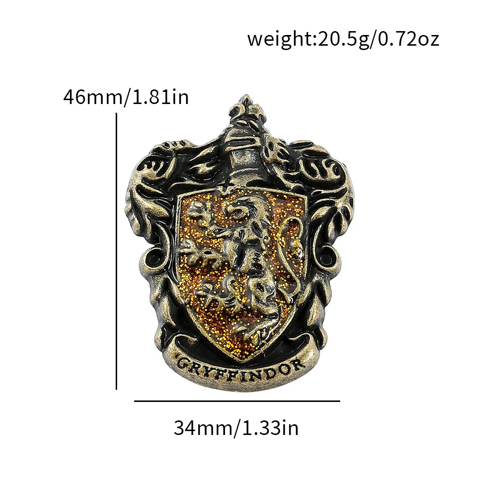 Movie Magic Pins Four College Lapel Badge Pins For Classic Movie Fans Christmas Jewelry Gift Draco Malfoy Family Heraldry Brooch