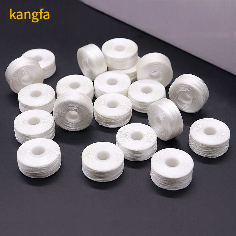 Universal 144pcs/box bobbin thread White/ Black 75D/2 100% Polyester Pre-wound Bobbins Threads