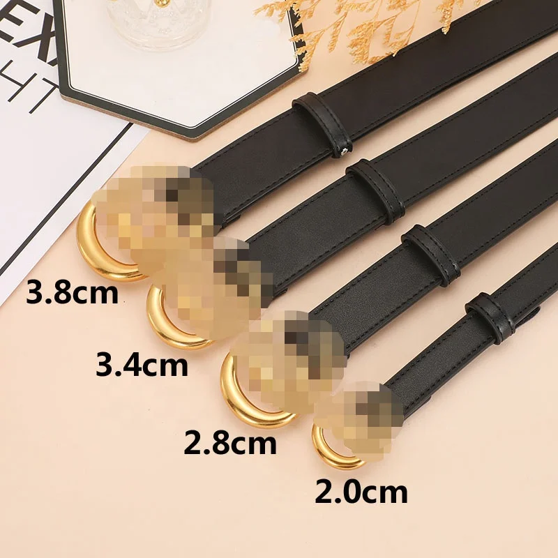 Factory Custom Wholesale Fashion Men Belt Genuine Leather Ladies Girls Luxury Brand Women Famous Designer