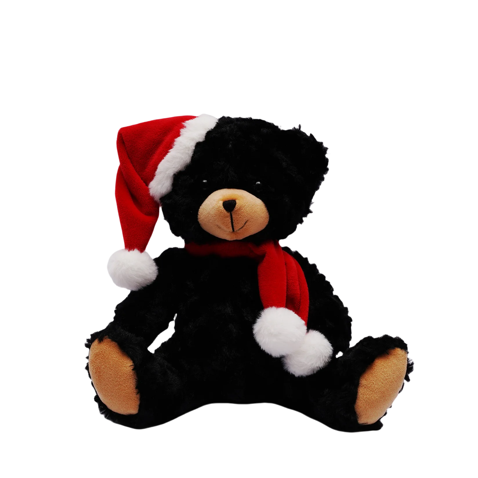2024 Christmas bear doll plush toys Christmas Eve black teddy bear Christmas stuffed Teddy Bear toy For Kid