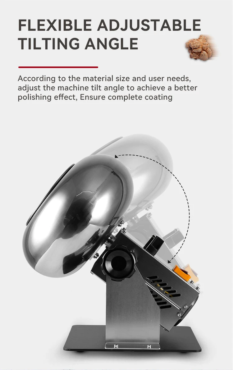 Snack Auto stainless steel horizontal almond gummies sugar home use food powder industrial peanut coating machine high quality