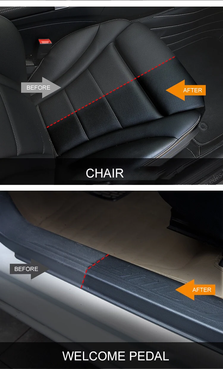 Plastic restorer, black gloss automotive cleaning product, automotive polishing and repair coating refurbisher